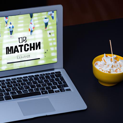 Thưởng thức trận đấu với bát popcorn và máy tính xem bóng đá trực tuyến
